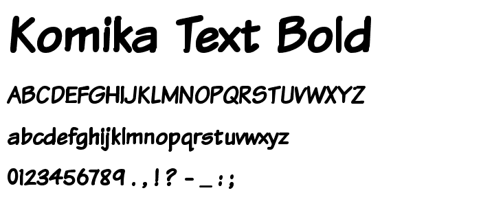 Komika Text Bold font
